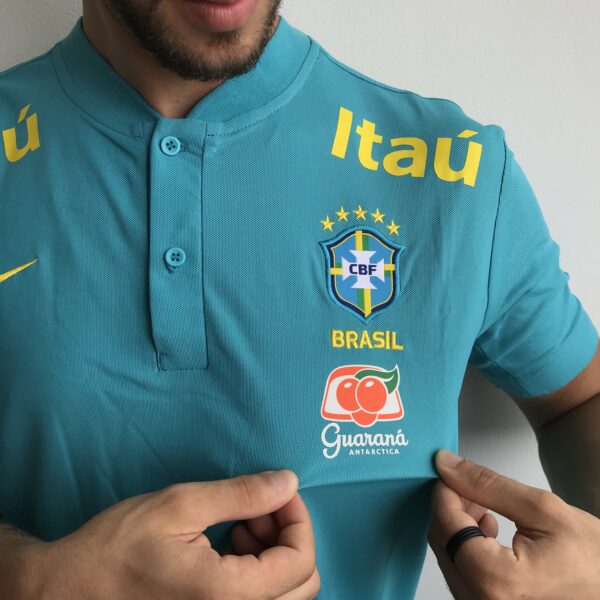 Camisa Brasil Seleção Brasileira Viagem Verde Piscina 2022 Nike - Imagem 3