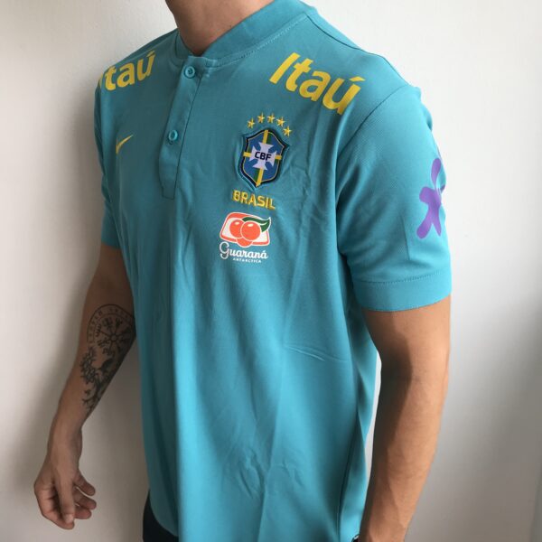 Camisa Brasil Seleção Brasileira Viagem Verde Piscina 2022 Nike - Imagem 5