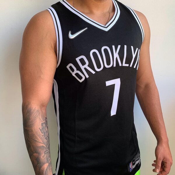 Camiseta Regata NBA Brooklyn Nets Durant 7 Icon Edition Preta Nike - Imagem 3