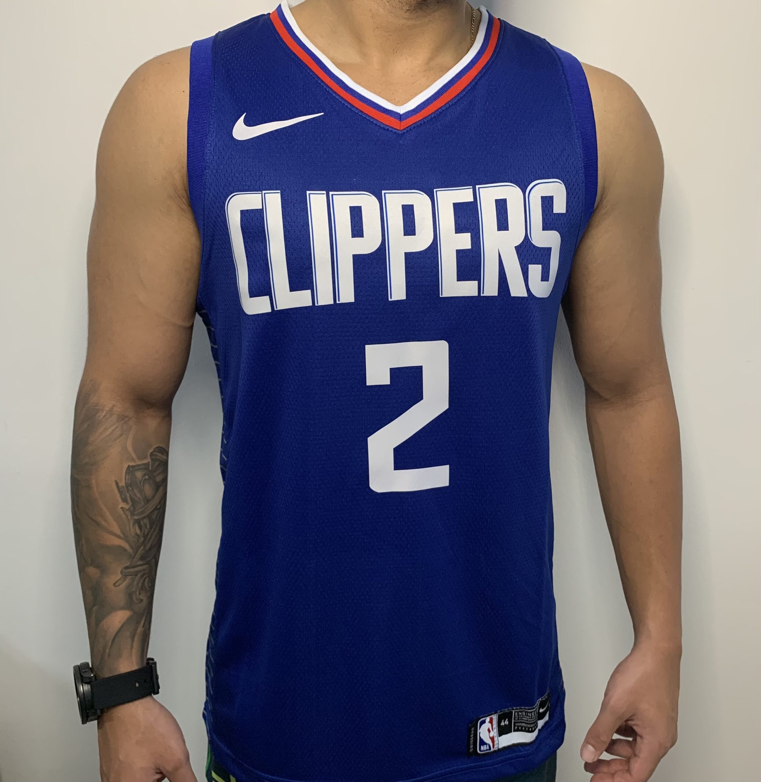 IMG_4037 Camiseta Regata NBA Los Angeles Clippers Kawhi Leonard 2 City Edition 2023/24 Nike Azul - Imagem 1