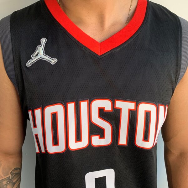 Camiseta Regata Basquete NBA Houston Rockets Jalen Green 0 Preta Statement Edition 2022 Jordan - Imagem 4