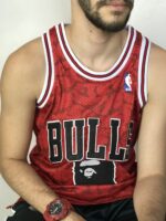 Camiseta Regata NBA Chicago Bulls Michell & Ness Bape 93 Vermelha - Imagem 9