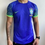 Camisa Brasil Seleção Brasileira Away Azul Torcedor Copa do Mundo Catar 2022 Nike - Imagem 2