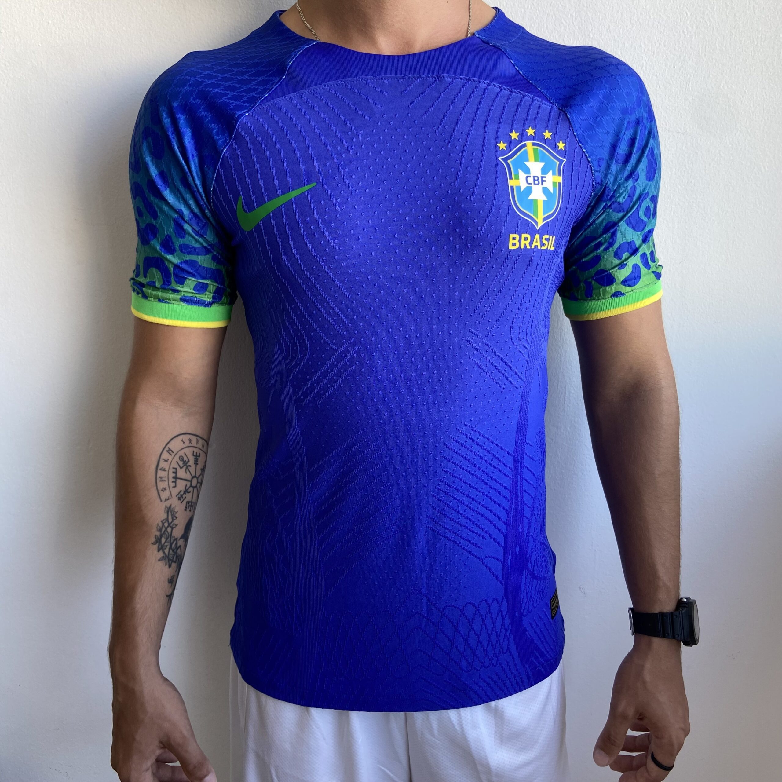 IMG_4014 Camisa Brasil Seleção Brasileira Away Azul Jogador Copa do Mundo Catar 2023 Nike - Imagem 1