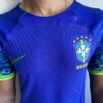 Camisa Brasil Seleção Brasileira Away Azul Jogador Copa do Mundo Catar 2023 Nike - Imagem 10