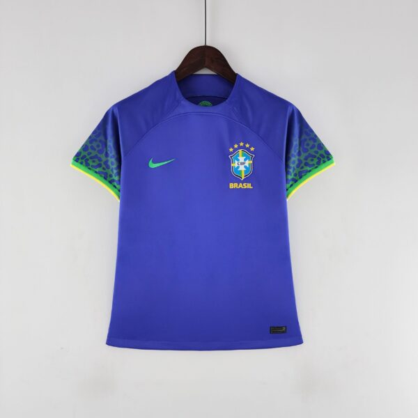 Camisa Brasil Seleção Brasileira Away Azul Feminina Copa do Mundo Catar 2023 Nike - Imagem 8