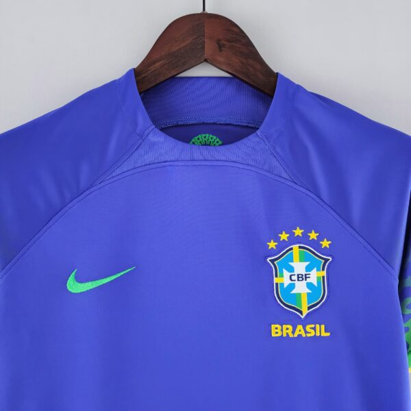 Camisa Brasil Seleção Brasileira Away Azul Feminina Copa do Mundo Catar 2023 Nike - Imagem 9