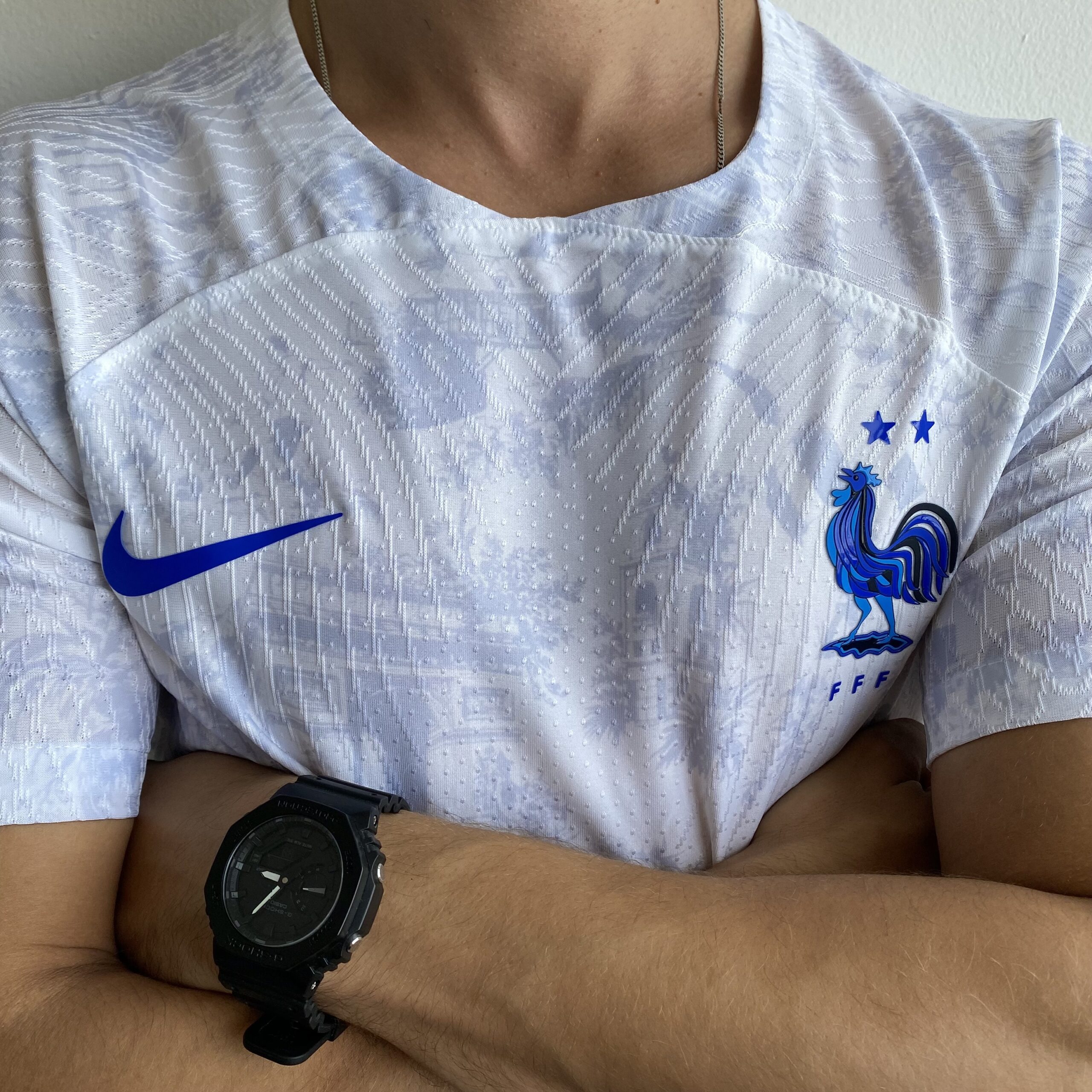 IMG_3866 Camisa Seleção França Away Jogador 2023 Copa Branca Nike - Imagem 1