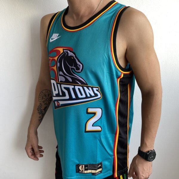 Camiseta Regata Basquete NBA Swingman Detroit Pistons Cade Cunningham 2 Classic Edition Verde 2023 Nike - Imagem 8