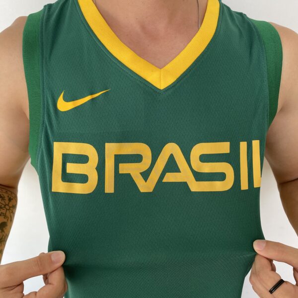 Camiseta Regata Basquete Brasil Verde 2021 Nike - Imagem 3