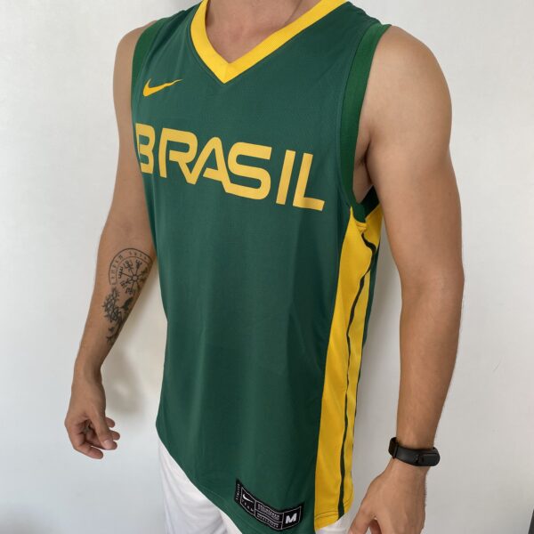 Camiseta Regata Basquete Brasil Verde 2021 Nike - Imagem 5