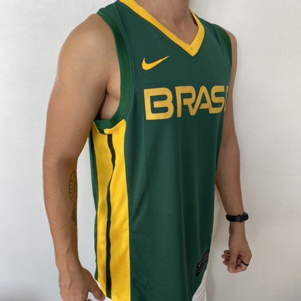 Camiseta Regata Basquete Brasil Verde 2021 Nike - Imagem 6