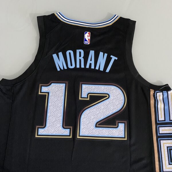 Camiseta Regata Basquete NBA Swingman Memphis Grizzlies Ja Morant 12 City Edition Preta 2023 Nike - Imagem 17