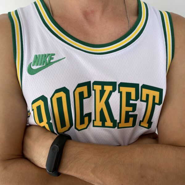 Camiseta Regata Basquete NBA Swingman Houston Rockets Green 4 Branca Classic Edition 2023 Nike - Imagem 3