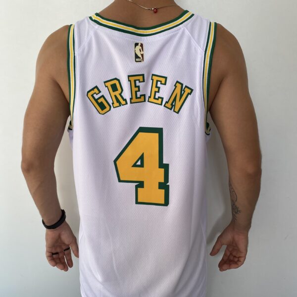 Camiseta Regata Basquete NBA Swingman Houston Rockets Green 4 Branca Classic Edition 2023 Nike - Imagem 10