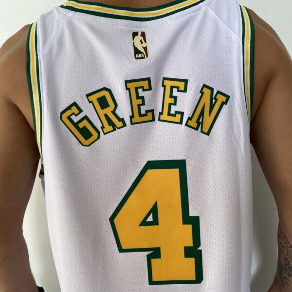 Camiseta Regata Basquete NBA Swingman Houston Rockets Green 4 Branca Classic Edition 2023 Nike - Imagem 13