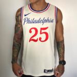 Camiseta Regata NBA Swingman Philadelphia 76ers Simmons 25 City Edition Creme 20-21 Nike