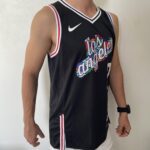 Camiseta Regata NBA Los Angeles Clippers Kawhi Leonard 2 City Edition 2023 Preta Colorida Nike - Imagem 4