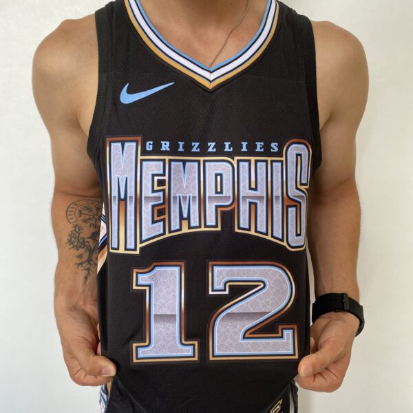 Camiseta Regata Basquete NBA Swingman Memphis Grizzlies Ja Morant 12 City Edition Preta 2023 Nike - Imagem 5