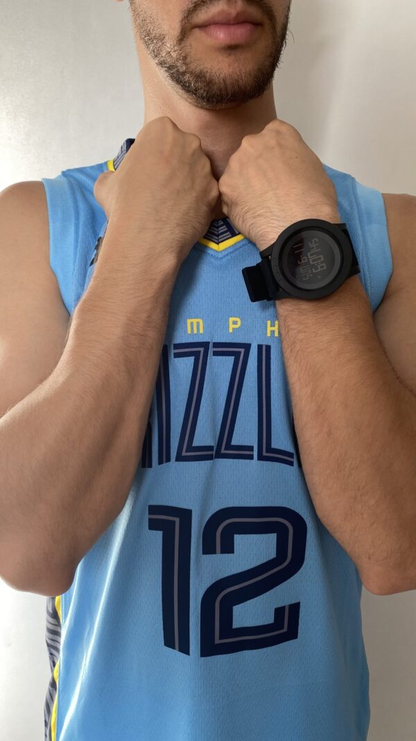 Camiseta Regata Basquete NBA Swingman Memphis Grizzlies Ja Morant 12 Statement Edition Azul 2023 Jordan - Imagem 14