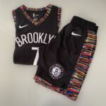 Kit Conjunto Camiseta Regata e Bermuda Short Basquete NBA Brooklyn Nets City Edition Nike - Imagem 17