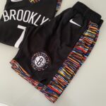 Kit Conjunto Camiseta Regata e Bermuda Short Basquete NBA Brooklyn Nets City Edition Nike - Imagem 15
