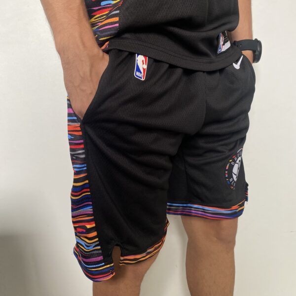Kit Conjunto Camiseta Regata e Bermuda Short Basquete NBA Brooklyn Nets City Edition Nike - Imagem 6