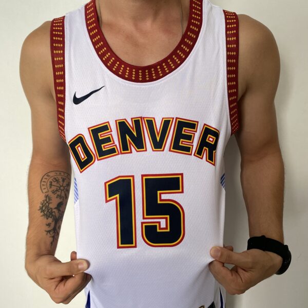 Camiseta Regata NBA Denver Nuggets Nikola Jokic 15 City Edition Branca 2023 Nike - Imagem 8
