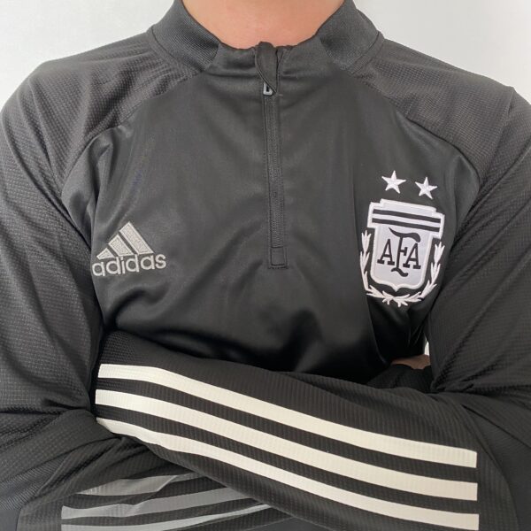 Casaco Jaqueta Blusão Treino Seleção Argentina 2024 Preto Adidas - Imagem 5