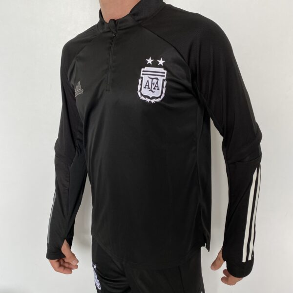Casaco Jaqueta Blusão Treino Seleção Argentina 2024 Preto Adidas - Imagem 6