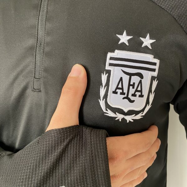 Casaco Jaqueta Blusão Treino Seleção Argentina 2024 Preto Adidas - Imagem 8