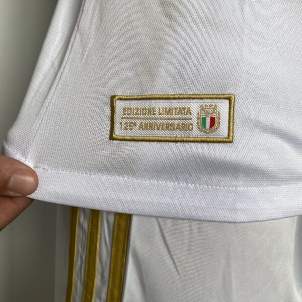 Camisa Seleção Itália Comemorativa 125 Anos 2023 Branca Dourada Adidas - Imagem 14