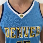 Camiseta Regata NBA Camiseta Regata NBA Mitchell & Ness 2016/17 – Denver Nuggets – Nikola Jokic 15 – Azul Celeste - Imagem 5