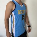 Camiseta Regata NBA Camiseta Regata NBA Mitchell & Ness 2016/17 – Denver Nuggets – Nikola Jokic 15 – Azul Celeste - Imagem 11