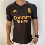 Camisa Real Madrid Third Versão Jogador 2024 Preta Adidas