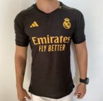 Camisa Real Madrid Third Versão Jogador 2024 Preta Adidas