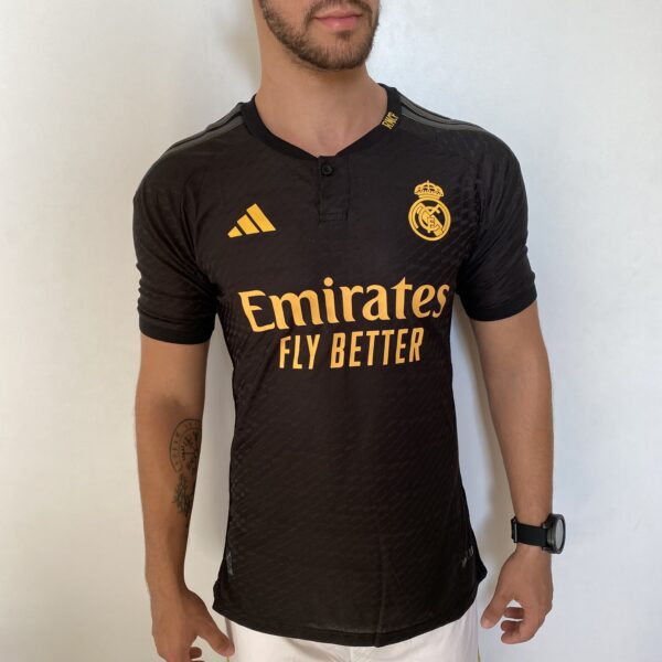 Camisa Real Madrid Third Versão Jogador 2024 Preta Adidas - Imagem 2