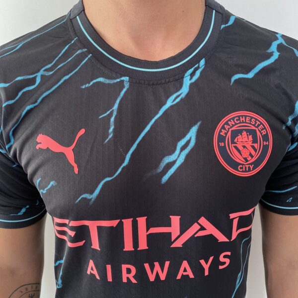 Camisa Manchester City Third Azul 2024 Versão Jogador Puma - Imagem 8