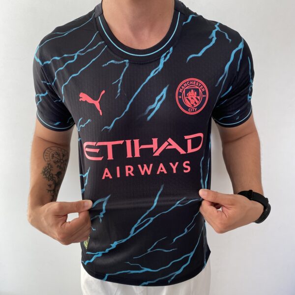 Camisa Manchester City Third Azul 2024 Versão Jogador Puma - Imagem 10