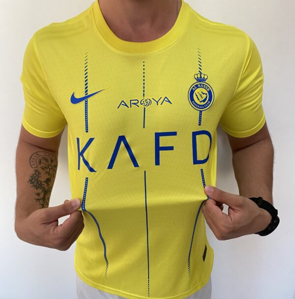 Camisa Al Nassr Home Versão Jogador Amarela 23/2024 Nike - Imagem 10