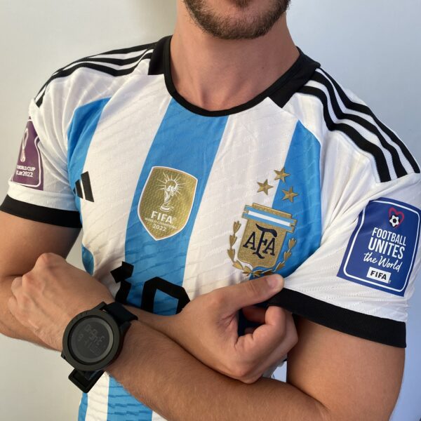 Camisa Seleção Argentina Home - Campeão Mundial - (2) Patch Copa do Mundo Catar - 3 Estrelas - Messi 10 - 2023 Adidas - Versão Jogador - Imagem 19
