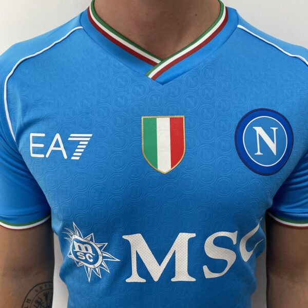 Camisa Napoli Home 2024 Jogador Azul EA7 Armani - Imagem 10