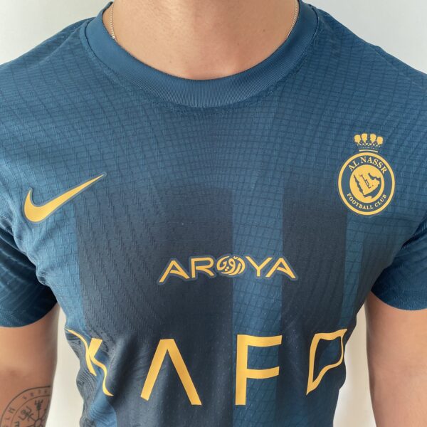 Camisa Al Nassr Away Versão Jogador 23/2024 Nike Verde - Imagem 11