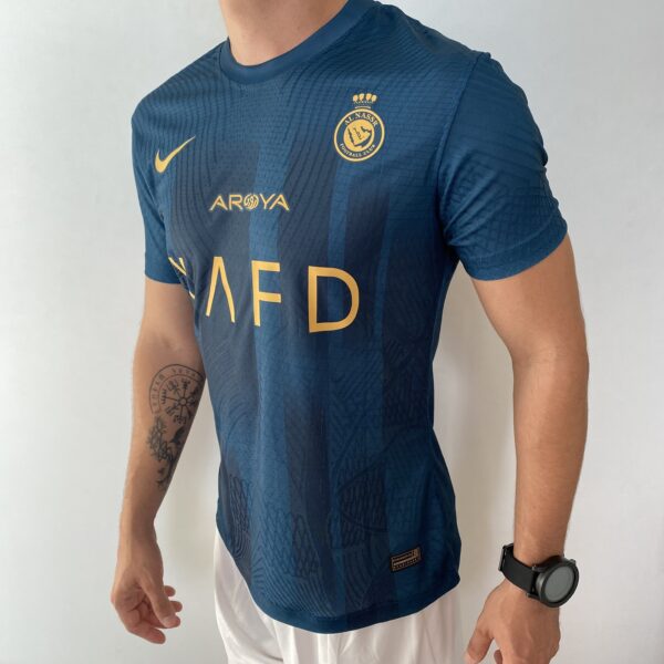 Camisa Al Nassr Away Versão Jogador 23/2024 Nike Verde - Imagem 13