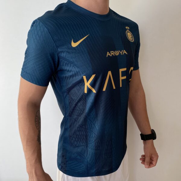 Camisa Al Nassr Away Versão Jogador 23/2024 Nike Verde - Imagem 14