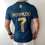Camisa Al Nassr Away Versão Jogador Cristiano Ronaldo 7 CR7 2024 Nike Verde