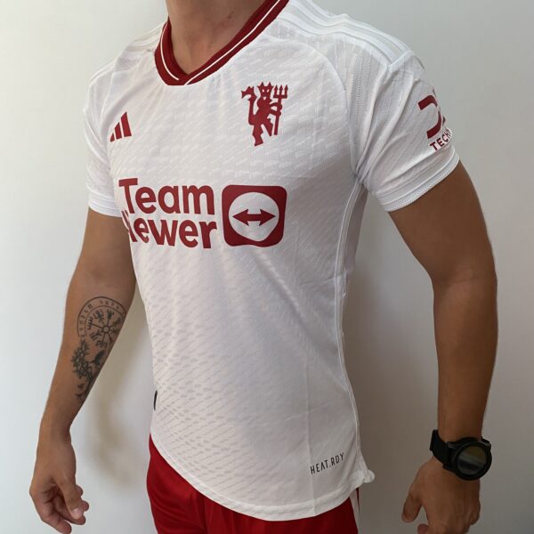 Camisa Manchester United Third Jogador 2024 Branca Adidas - Imagem 11