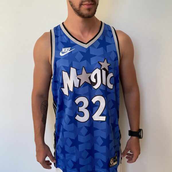 Camiseta Regata Basquete NBA - Orlando Magic - Shaquille O'Neal 32 - Classic Edition 2023 - Nike - Azul - Imagem 2