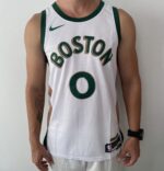 Camiseta Regata Basquete NBA Swingman Boston Celtics 0 Jayson Tatum City Edition Branca - Springfield - 2024 Nike