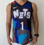 Camiseta Regata Basquete NBA Brooklyn Nets Mikal Bridges 1 City Edition Swingman 2024 Nike